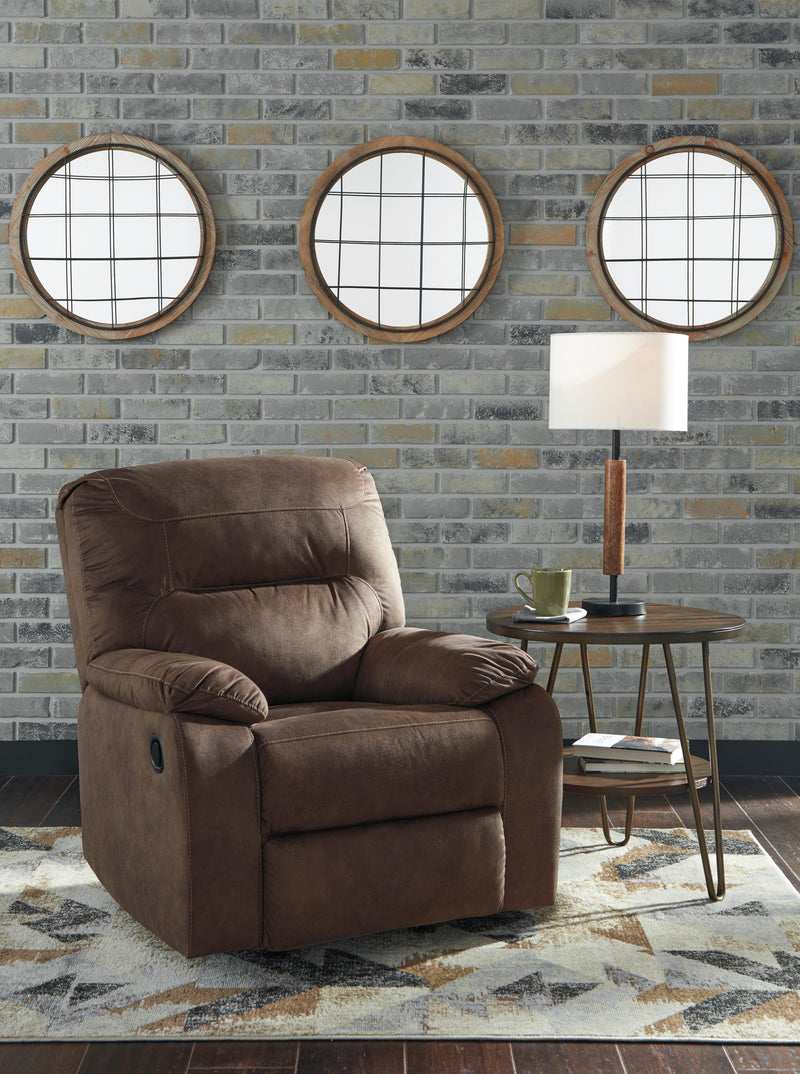 Brown microfiber rocker deals recliner