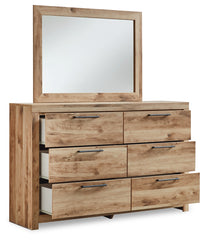 Hyanna Queen Panel Bed with Storage, Dresser, Mirror and Nightstand