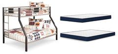 Dinsmore Twin over Full Bunk Bed with Mattresses