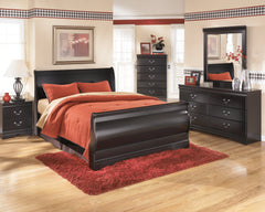 Huey Vineyard Queen Sleigh Bed with Dresser, Mirror, Chest and Nightstand