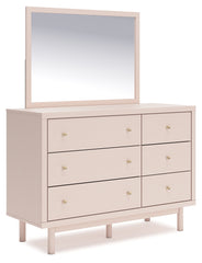 Wistenpine Full Upholstered Panel Bed, Dresser and Mirror