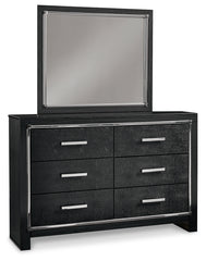 Kaydell King Panel Storage Bed, Dresser, Mirror and Nightstand