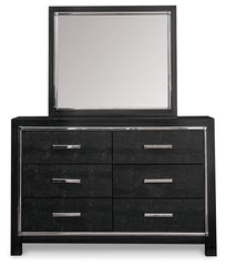 Kaydell King Panel Storage Bed, Dresser, Mirror and Nightstand