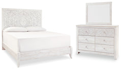 Paxberry King Panel Bed, Dresser and Mirror