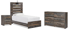 Drystan Twin Panel Bed, Dresser and Nightstand