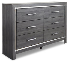 Lodanna King Upholstered Panel Bed, Dresser, Chest and 2 Nightstands