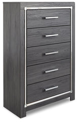 Lodanna King Upholstered Panel Bed, Dresser, Chest and 2 Nightstands