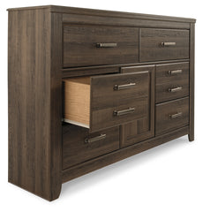 Juararo King Poster Bed, Dresser, Chest and Nightstand