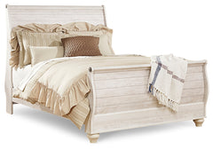 Willowton Queen Sleigh Bed, Dresser, Mirror, Chest and Nightstand