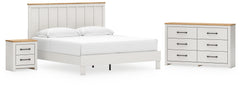 Linnocreek King Panel Bed, Dresser and Nightstand