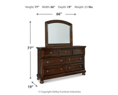 Porter California King Panel Bed, Dresser and Mirror