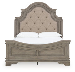 Lodenbay Queen Upholstered Panel Bed, Dresser, Mirror and 2 Nightstands