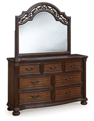 Lavinton King Poster Bed, Dresser, Mirror, Chest and 2 Nightstands