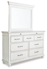 Kanwyn King Panel Bed, Dresser, Mirror and 2 Nightstands