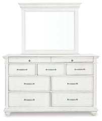 Kanwyn King Panel Bed, Dresser, Mirror, Chest and 2 Nightstands