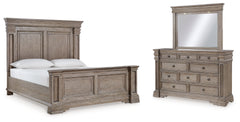 Blairhurst California King Panel Bed, Dresser and Mirror