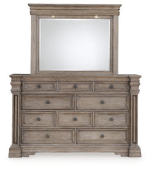 Blairhurst California King Panel Bed, Dresser and Mirror