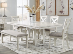 Robbinsdale Dining Table, 4 Chairs and Bench