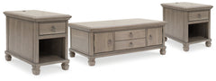 Lexorne Coffee Table and 2 End Tables