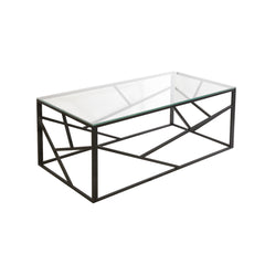 Carole Glass Coffee Table: Black