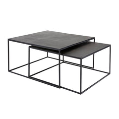 Iron Square Tables: Black