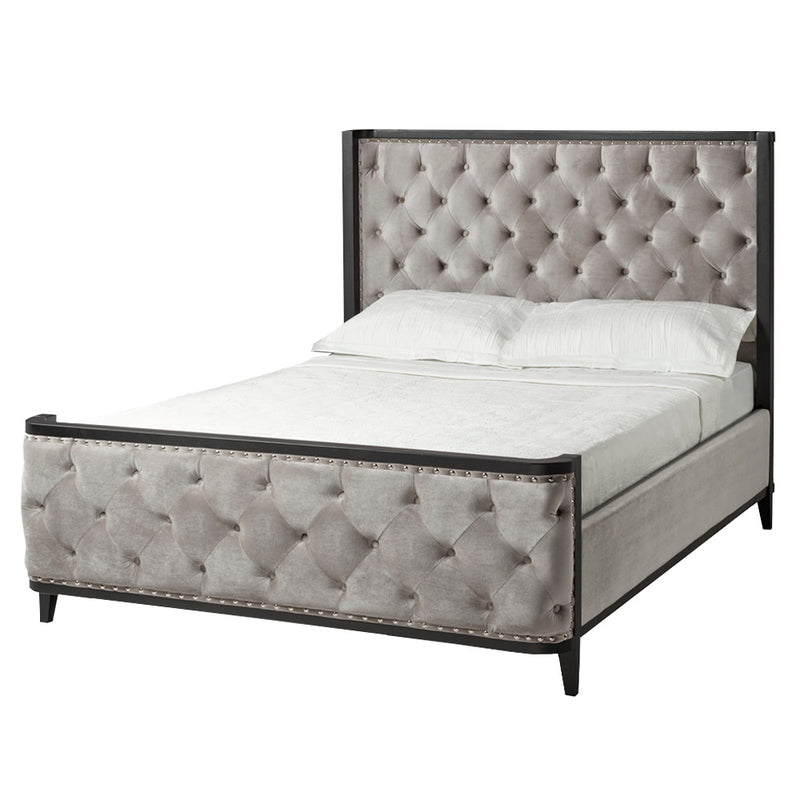 Swire King Bed - Grey Velvet – Home Style Furniture Ltd.
