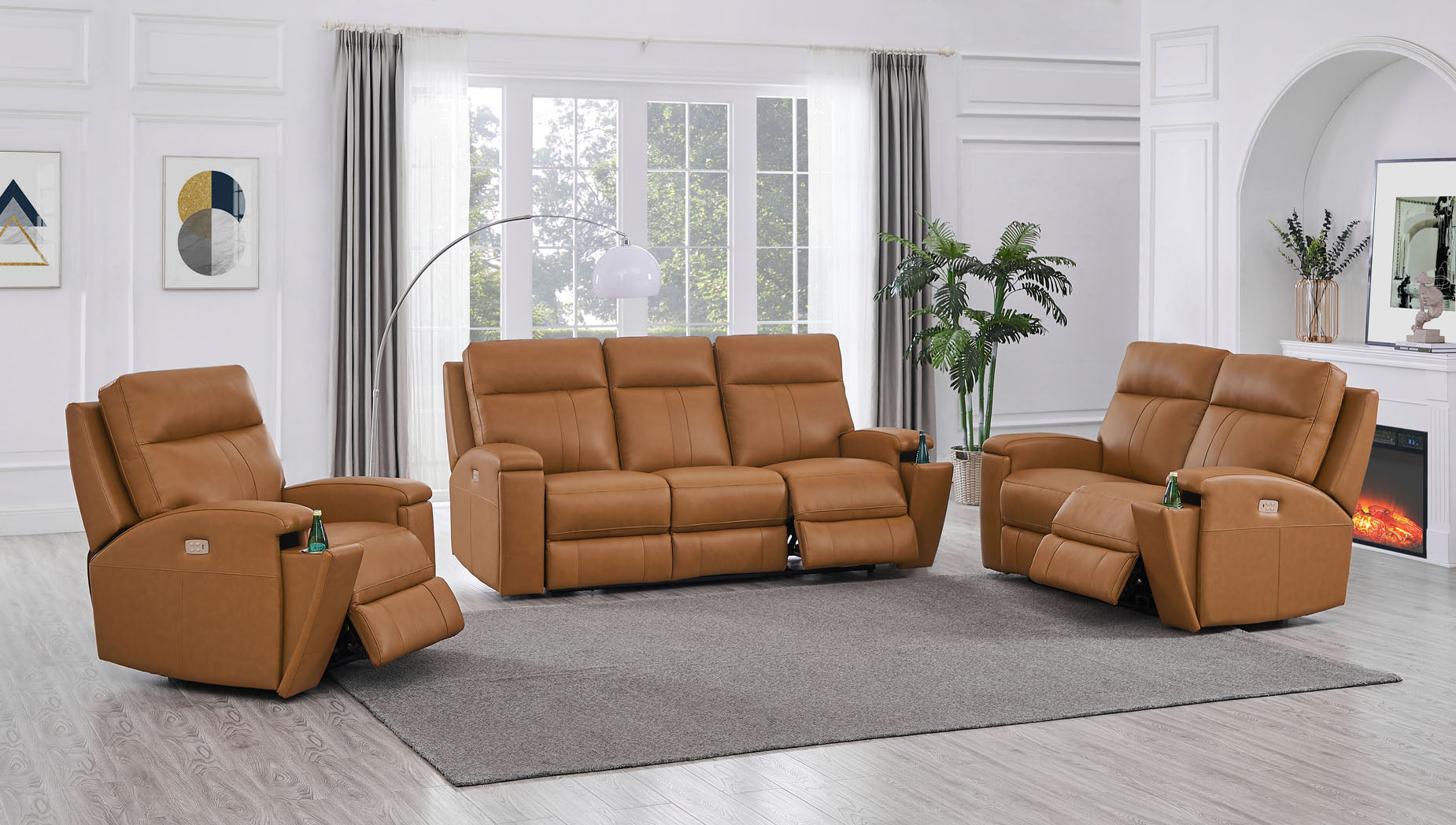 Sullivan Power Reclining 3 Piece Sofa Set Home Style Furniture Ltd